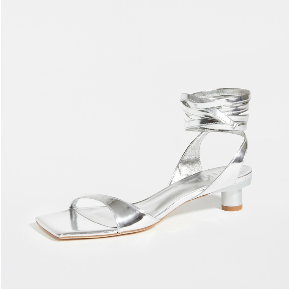 Tibi Sandal Silver 37 - NEW
